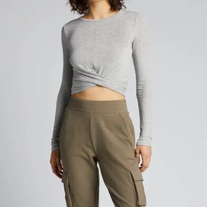 Alo gray long sleeve top